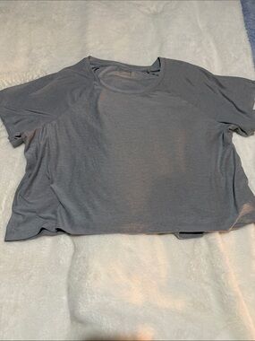 Jockey Gray Cropped Crew Tee